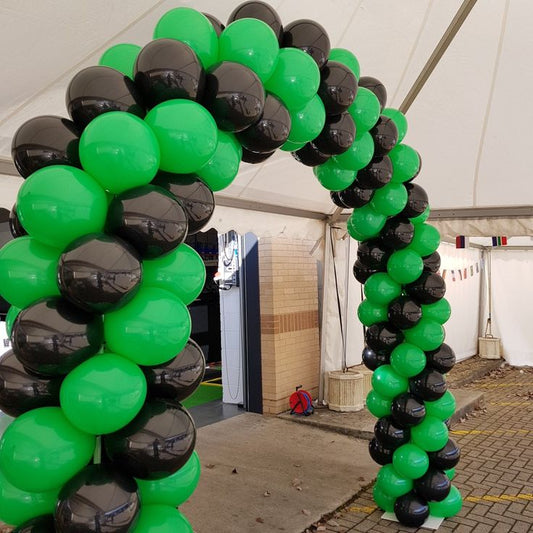 Balloon Arch Green and Black Spiral Arrangement - Corporate Event, Grand Opening, Company Event Perfect for special occasion!