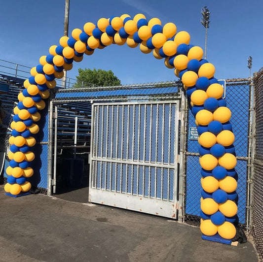 Balloon Arch Blue and Yellow Alternate Arrangement - Corporate Event, Grand Opening, Company Event Perfect for special occasion!