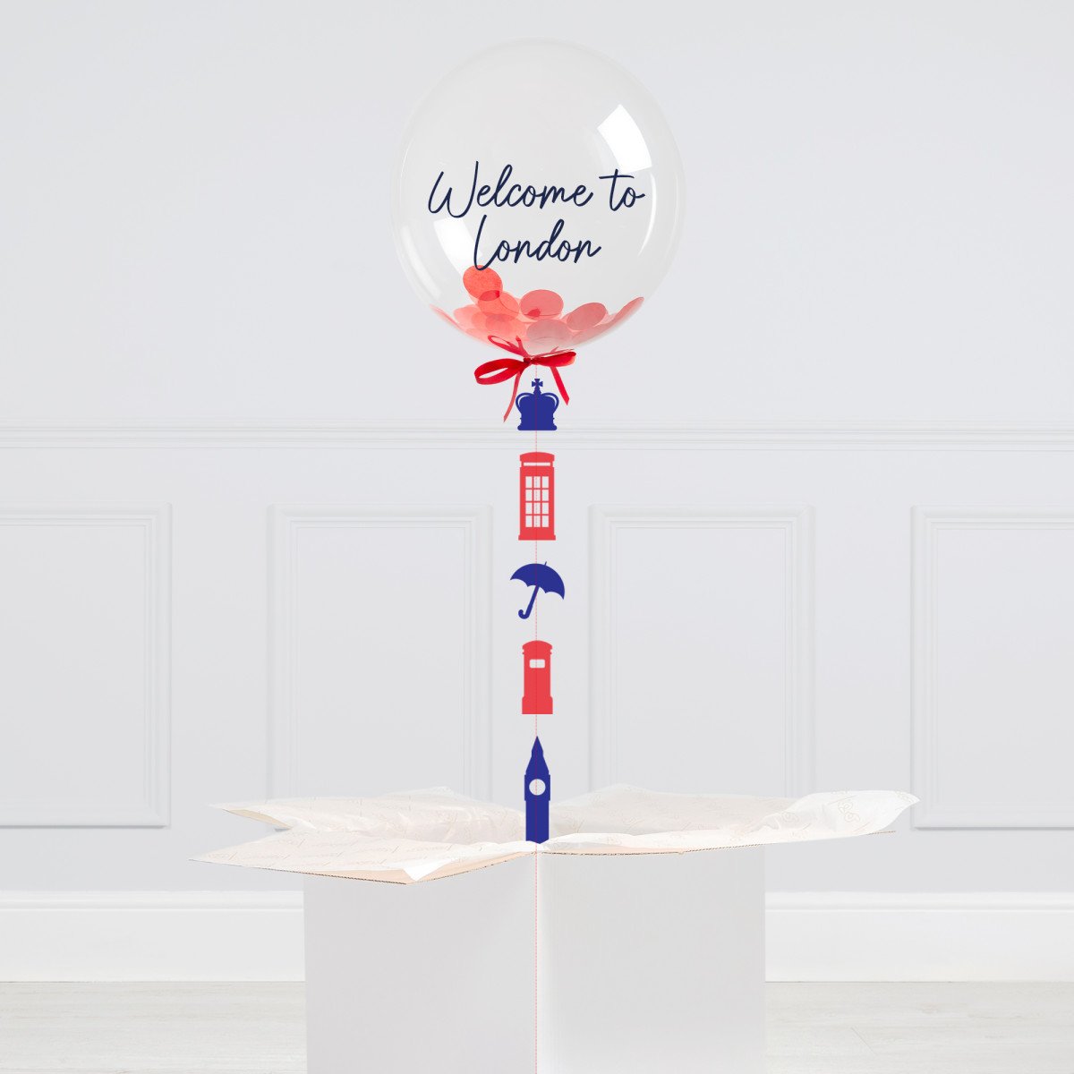 Personalised Helium Balloon London Confetti Helium Bubble Balloon Elevate Your Celebration with Our Stunning Helium Bubble Balloon Bouquet