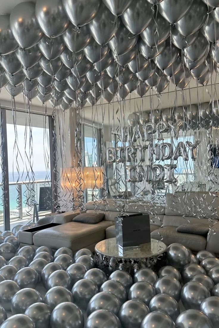 (213ProductCode) Luxury Balloon & Banner Bash - Perfect for Birthday Celebration!