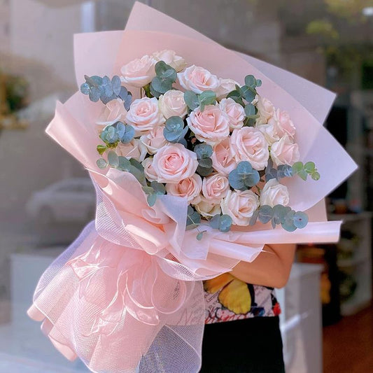 Pink Roses - Floral Fresh Bouquet