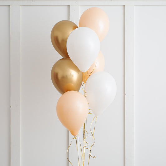 Cream Chrome Helium Latex Balloon Bunch Elevate Your Celebration with Stunning  Helium Balloon Bouquet