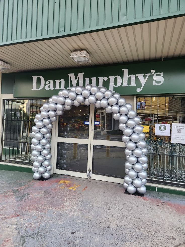 Balloon Arch Arrangement Silver - Corporate Event, Grand Opening, Company Event Perfect for special occasion!