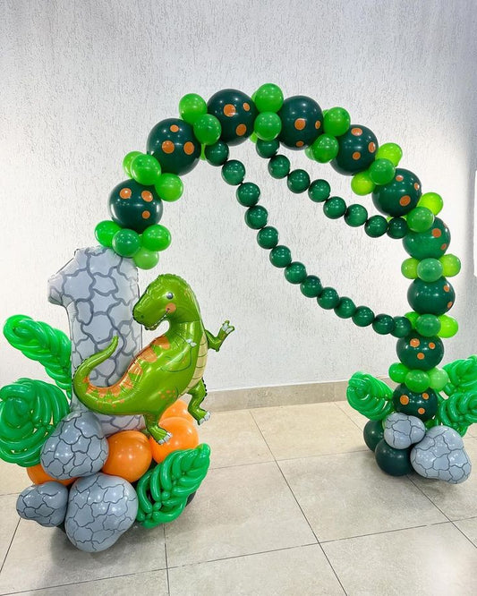 Quicklink Arch Green Ribbon Number ‘1’ Dinosaur Customizable Design and Sticker