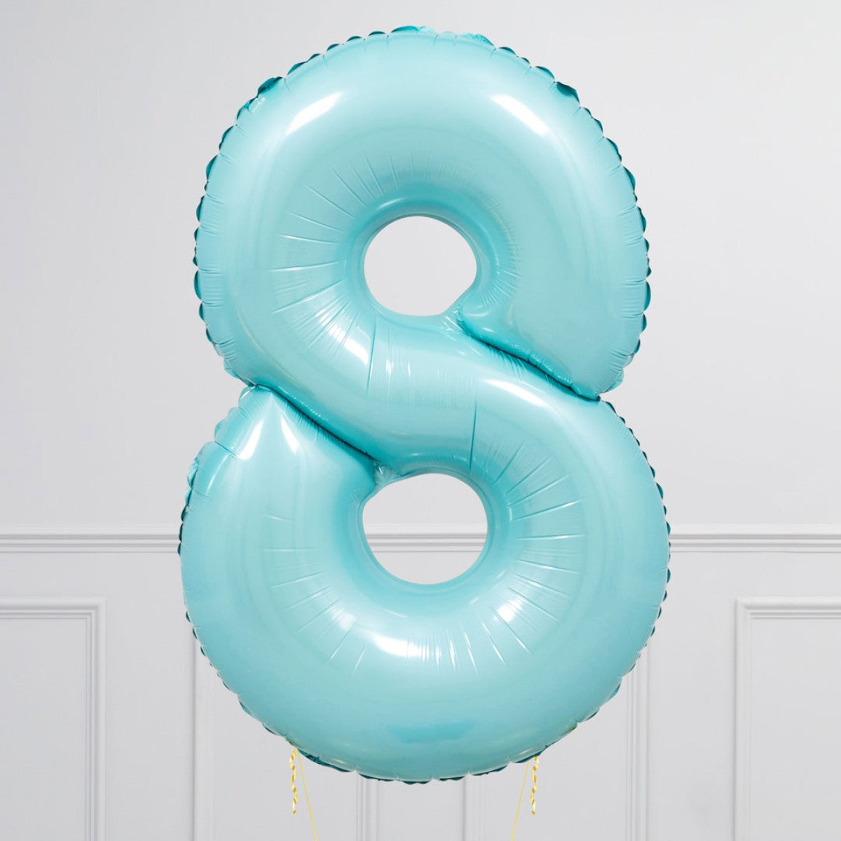 Helium Blue Two Number Set Balloon with 3 Foil Star Balloons