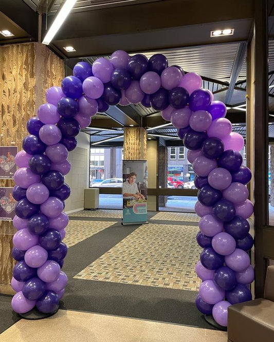 Balloon Arch Different Shade of Purple Spiral Arrangement - Corporate Event, Grand Opening, Company Event Perfect for special occasion!