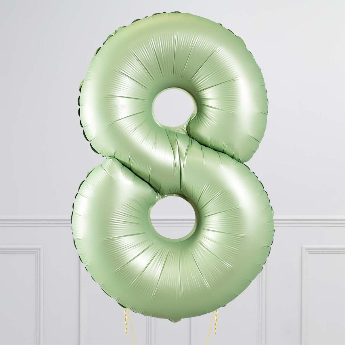 Helium Green Two Number Set Balloon with 3 Foil Star Balloons