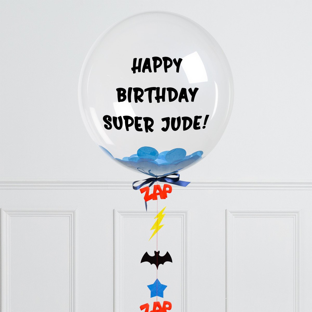 Personalised Helium Balloon Superhero Confetti Helium Bubble Balloon Elevate Your Celebration with Our Stunning Helium Bubble Balloon Bouquet