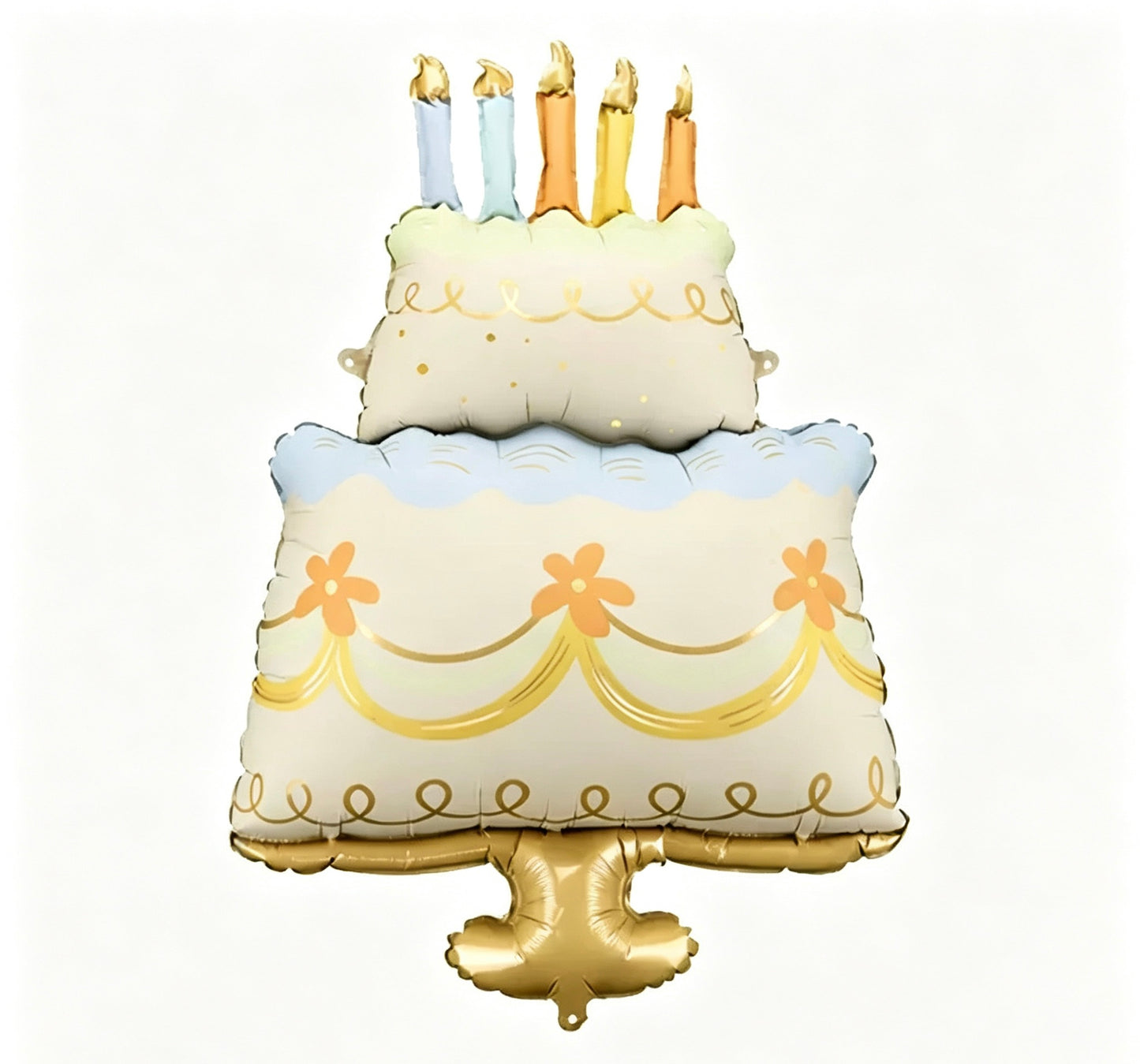 Birthday Cake Flower Printed Helium Foil Balloon - Perfect for any celebrations!