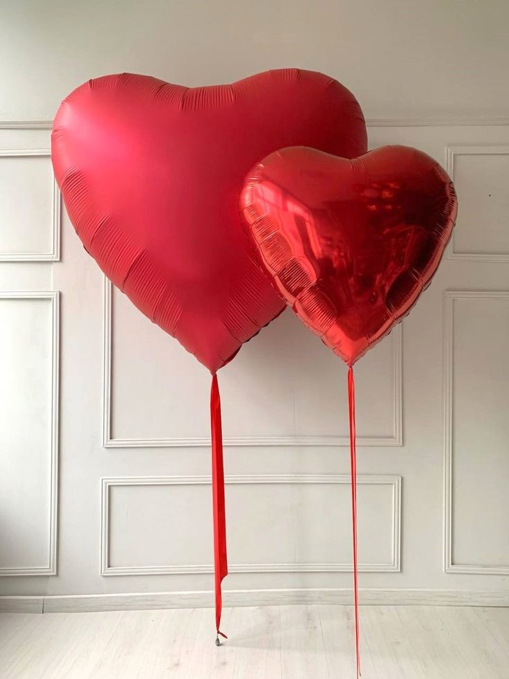 35" and 63" Red Heart-Shaped Helium Foil Balloons - Valentine's, Anniversary Perfect for special occasions!