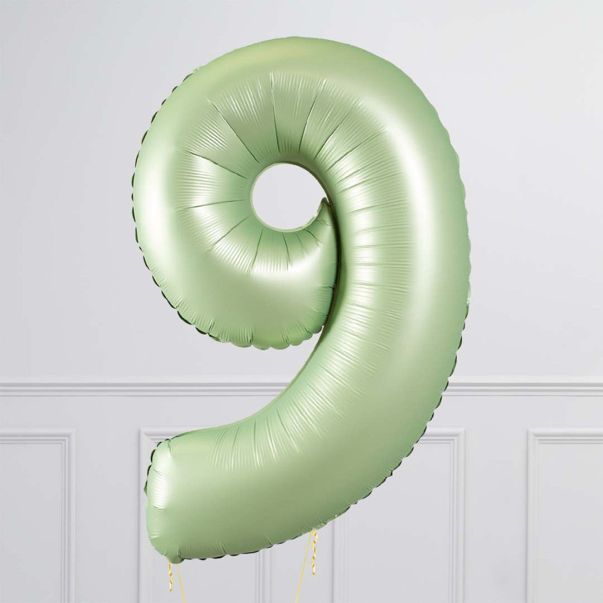 Helium Green Two Number Set Balloon with 3 Foil Star Balloons