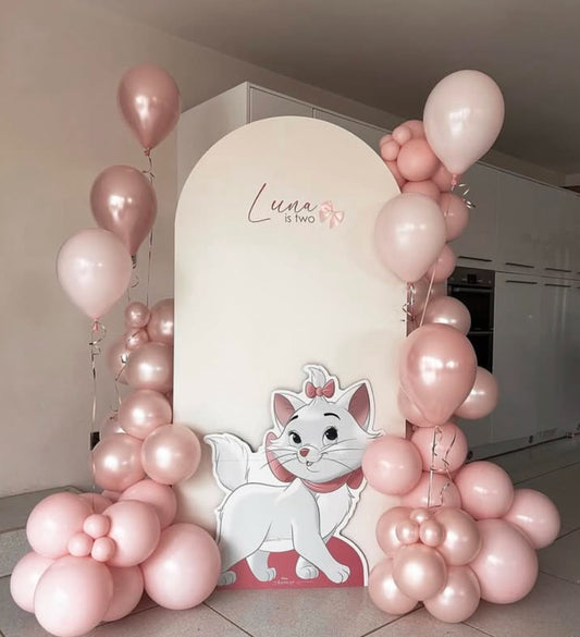 Customizable KT Board with Balloon Pink Decor and Pink Heliums Setup - Perfect for special occasions