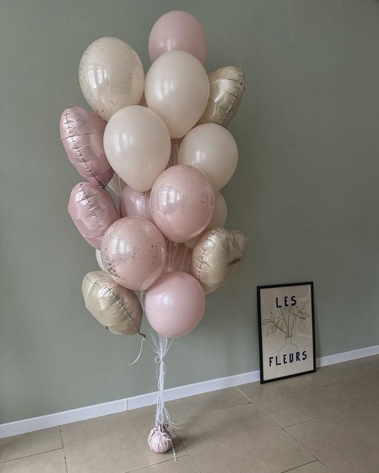 Helium Balloon Latex with Heart-Shaped Foil  - Perfect for any Occasions