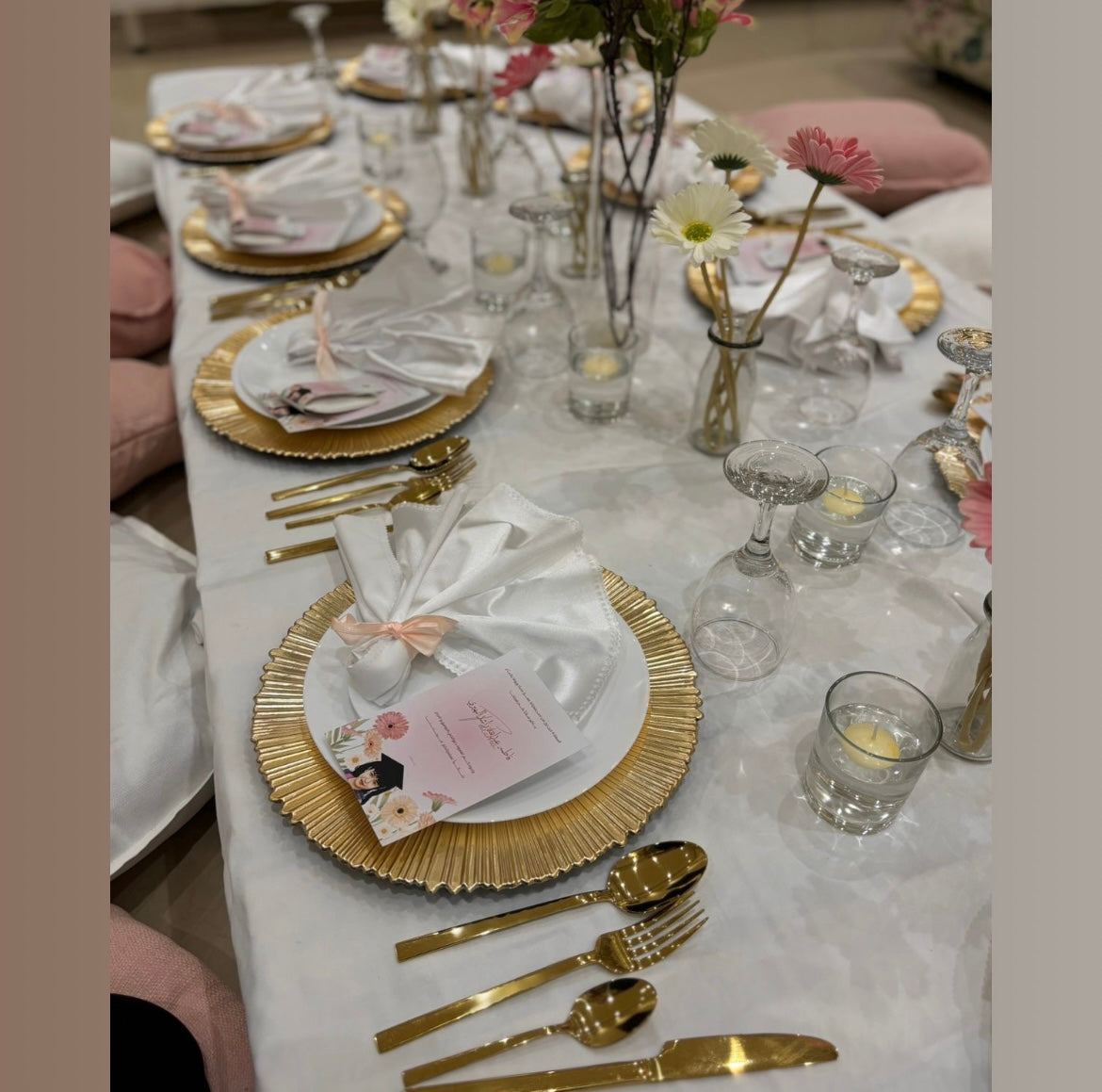 Golden Place Setting Rental