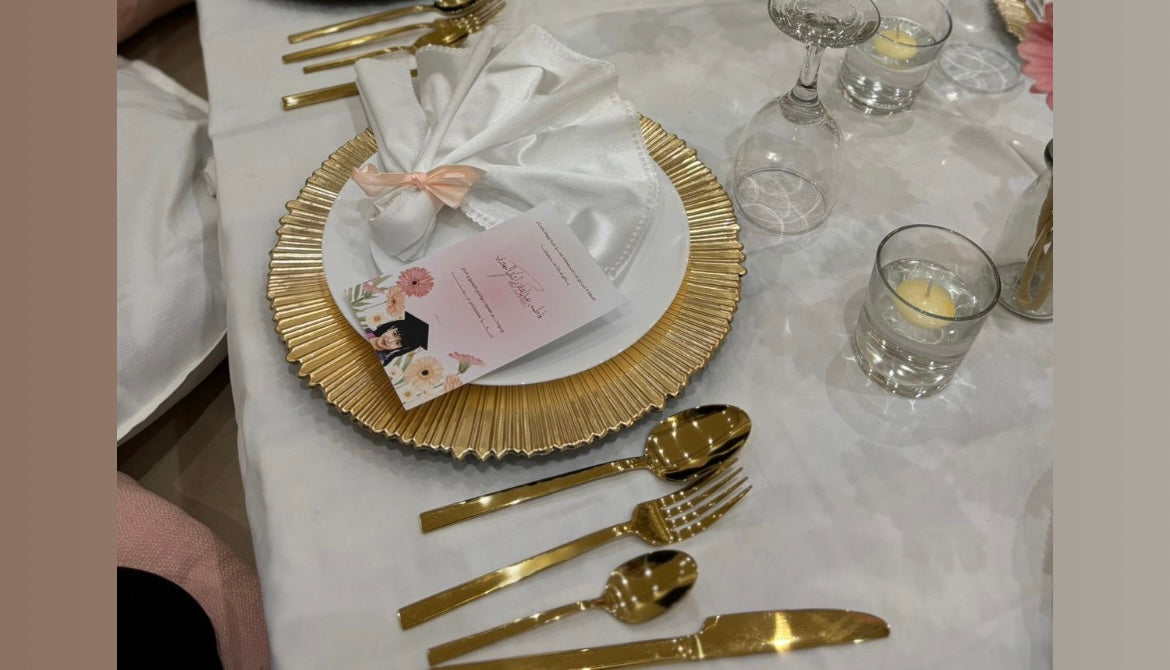 Golden Place Setting Rental