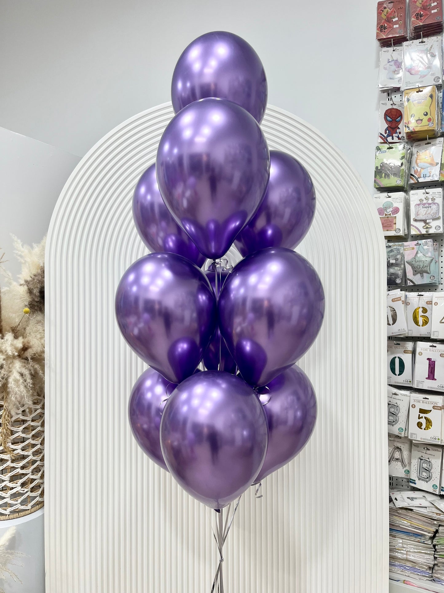 Latex Helium Bunch Chrome Purple - Customizable Design