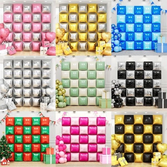 Two Colors Backdrop Square Foil Balloon - Perfect for any occasions!