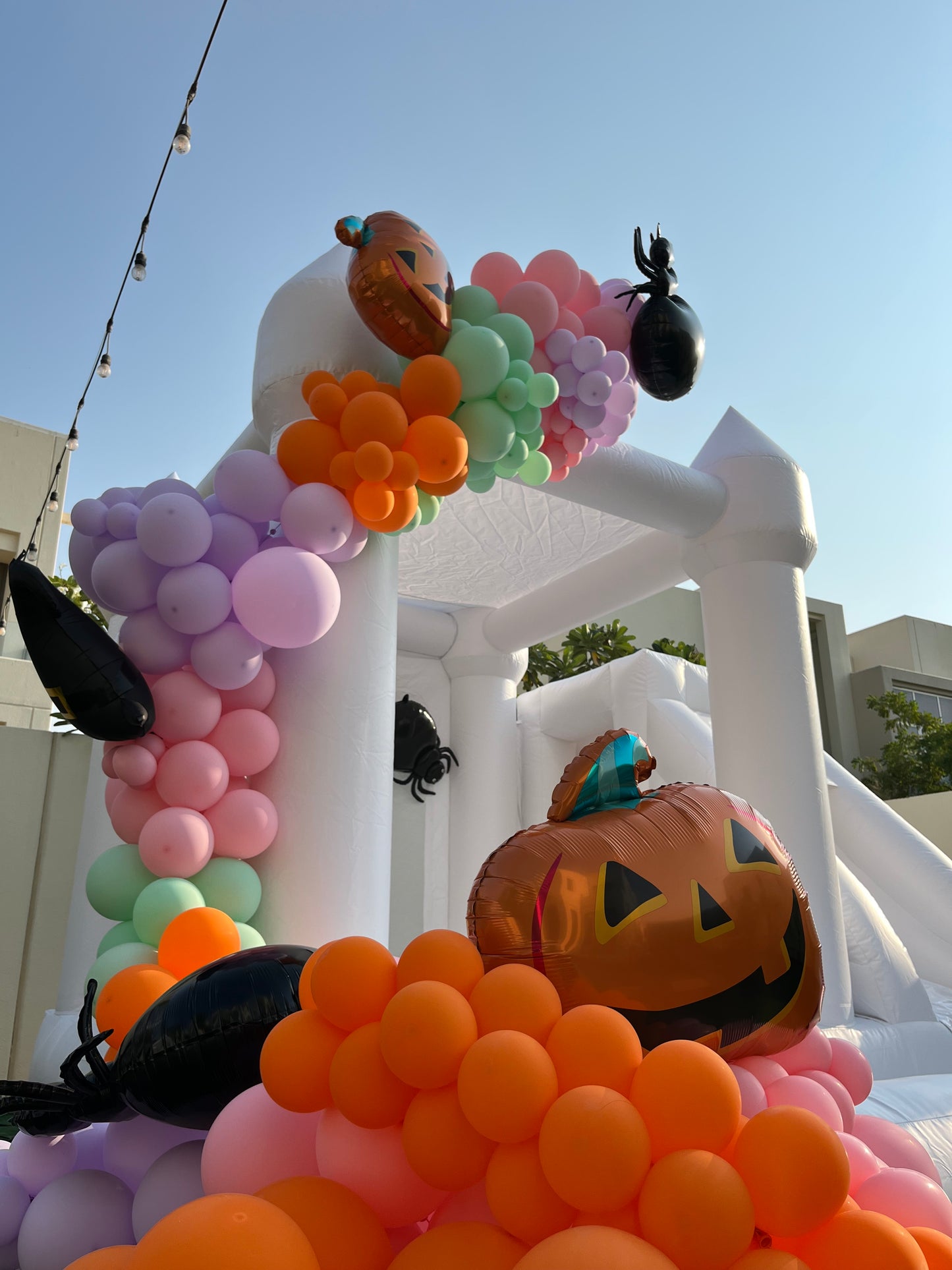 Bouncing Castle Rental 4x4m with Pit Balls and Balloon Garland Decoration - Perfect for Birthday!