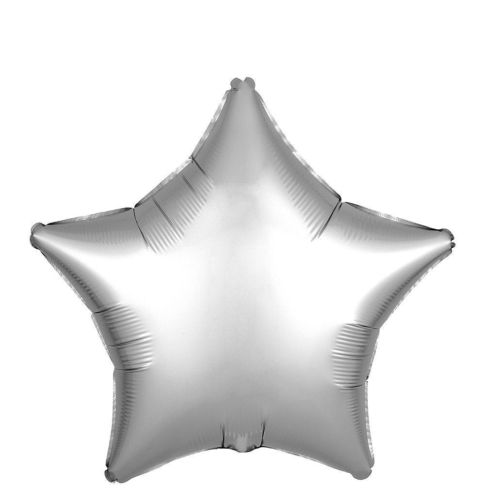 Matte Silver Star Helium Balloon - Perfect for any Celebration!