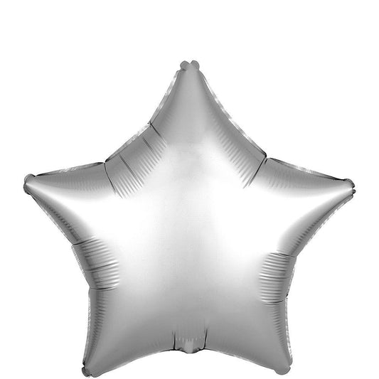 Matte Silver Star Helium Balloon - Perfect for any Celebration!
