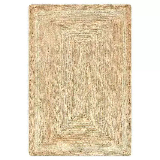 Rental Rustic Boho Picnic Rug 150×240cm – Natural Jute Braided Rug for Weddings, Outdoor Events & Neutral Home Decor