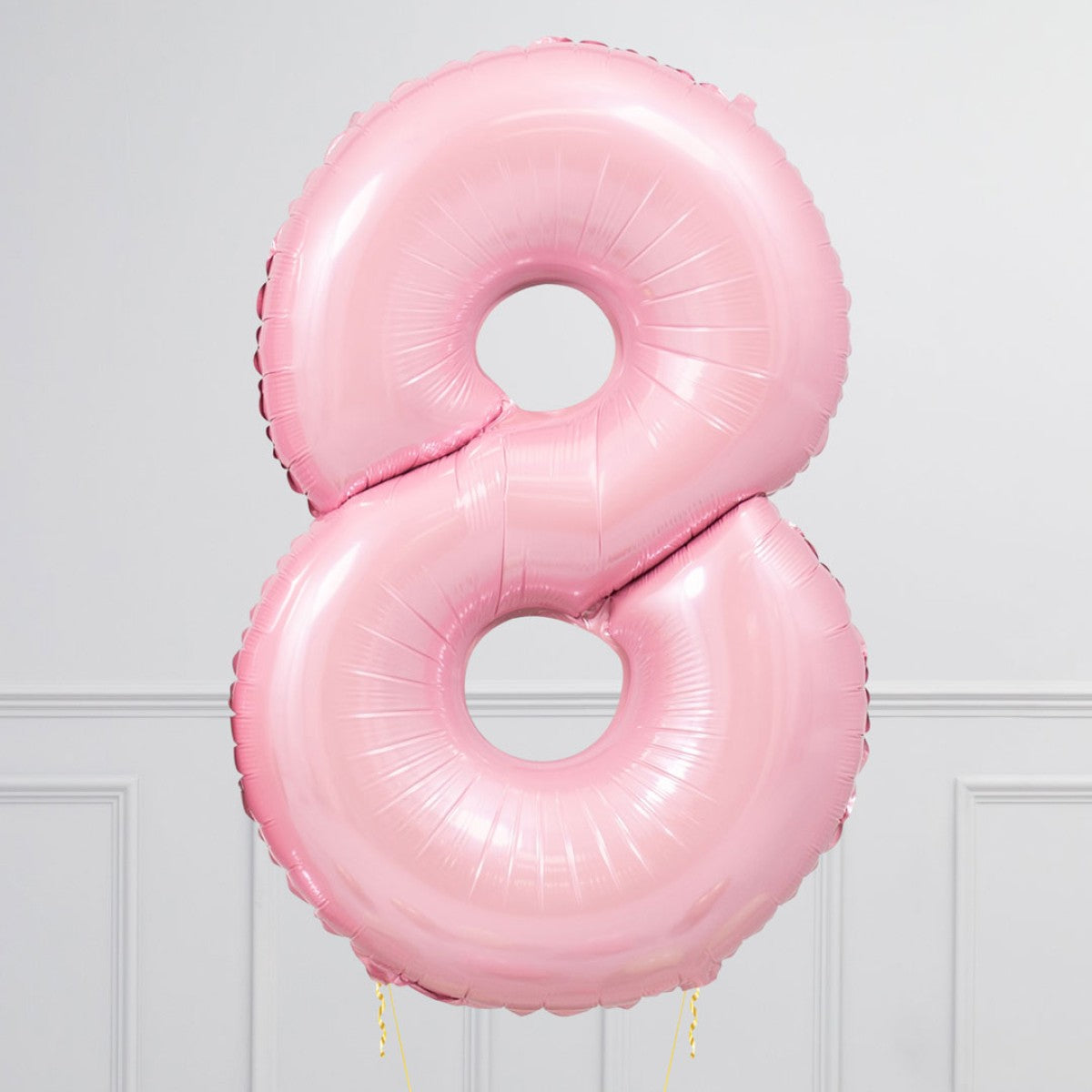 Helium Pink Two Number Set Balloons with 3 Foil Heart Balloons