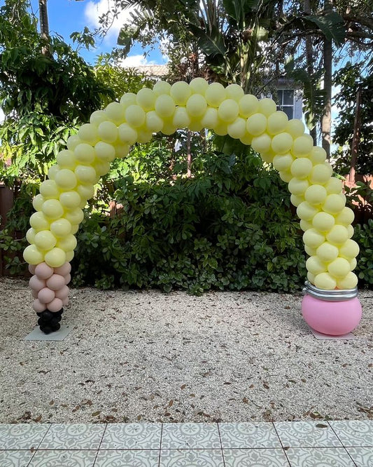 Back To School Balloons Arch Black, Beige, Yellow, Silver and Pink - Perfect for Back To School and School Events!