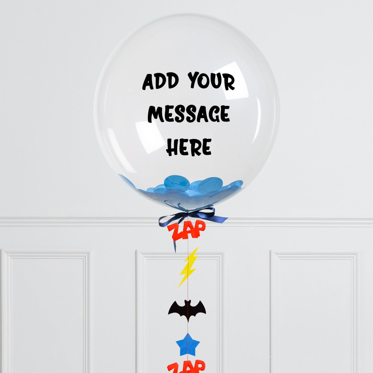 Personalised Helium Balloon Superhero Confetti Helium Bubble Balloon Elevate Your Celebration with Our Stunning Helium Bubble Balloon Bouquet