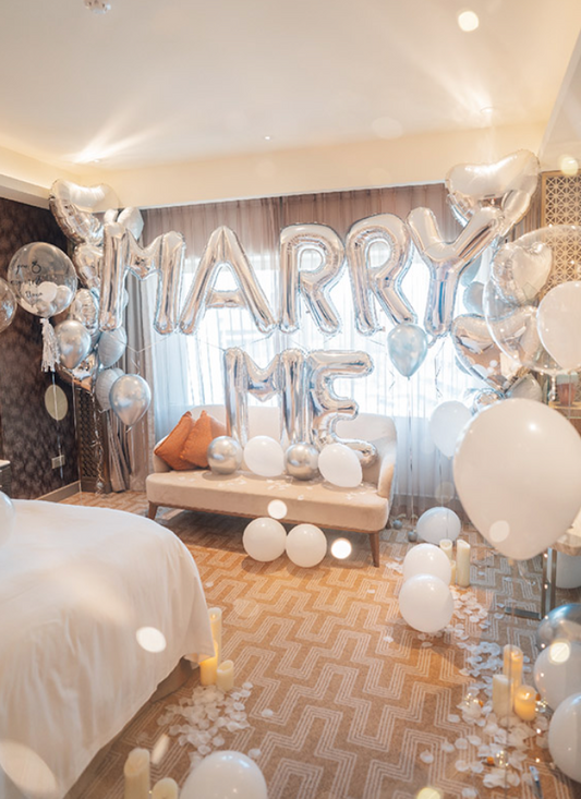 Will You Marry Me Surprise Setup Proposal Proposal Event Decor White