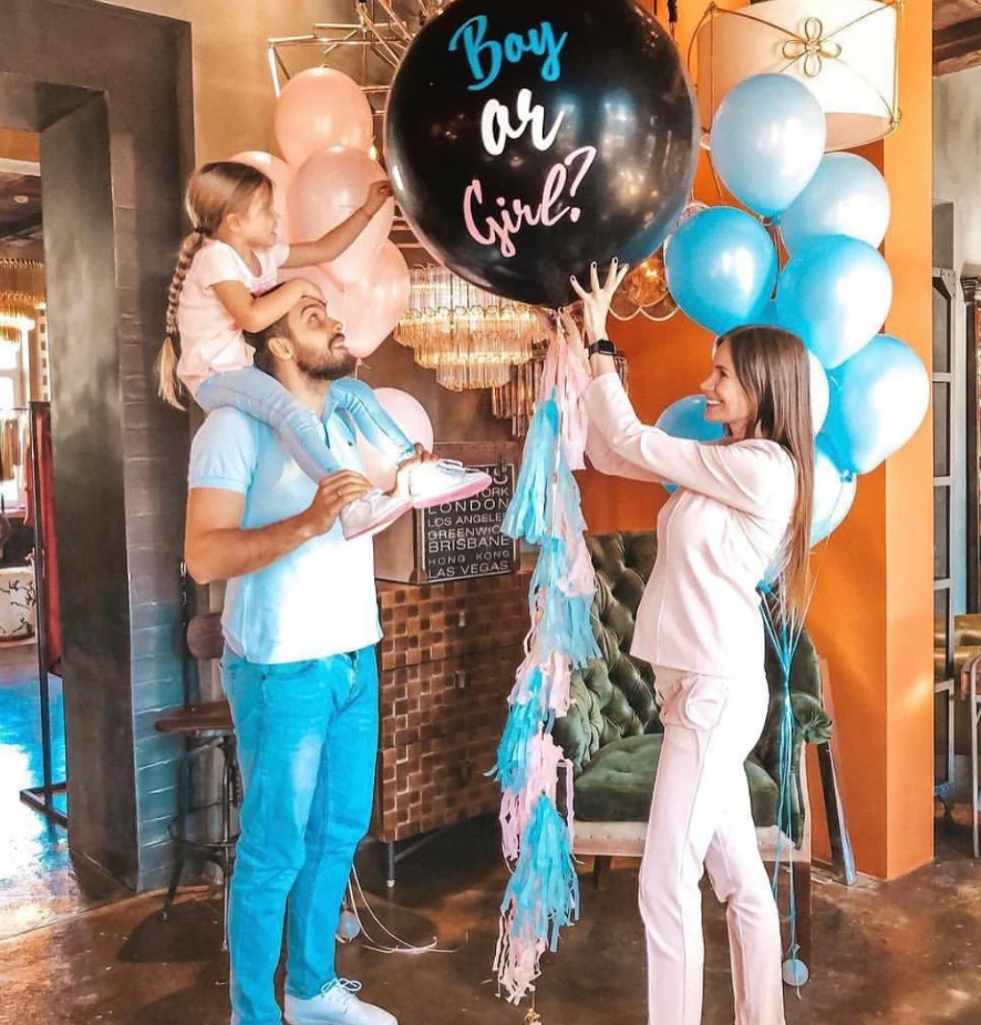 Boy or Girl Gender Reveal Helium Balloon Bouquet