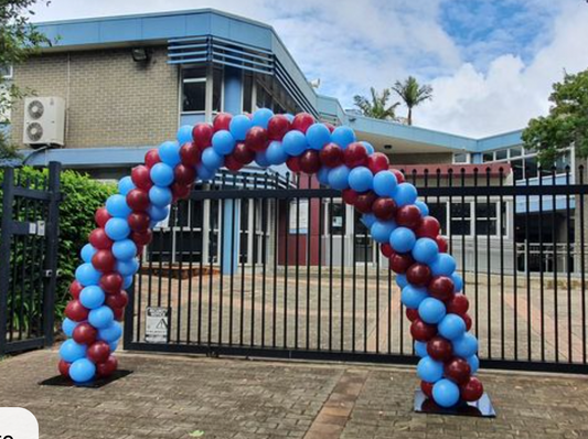 Balloon Arch Burgundy and Blue Spiral Arrangement - Corporate Event, Grand Opening, Company Event Perfect for special occasion!