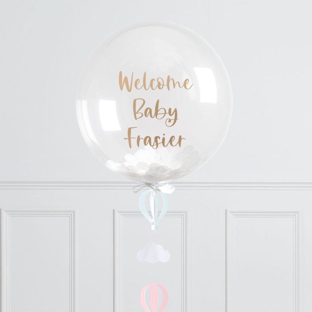 Personalised Helium Balloon Hot Air Balloon Confetti Helium Bubble Balloon Elevate Your Celebration with Our Stunning Helium Bubble Balloon Bouquet