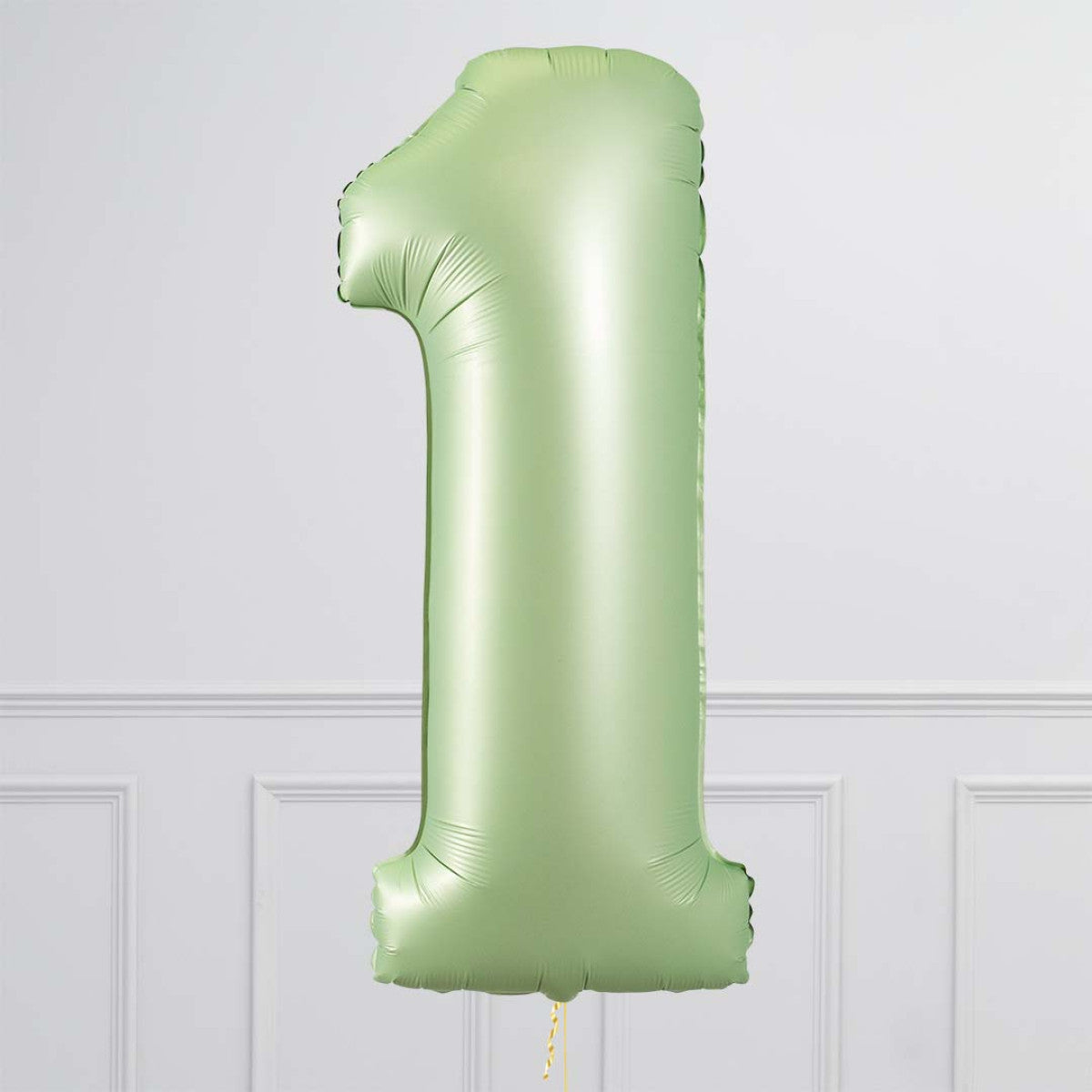 Helium Green Two Number Set Balloon with 3 Foil Star Balloons