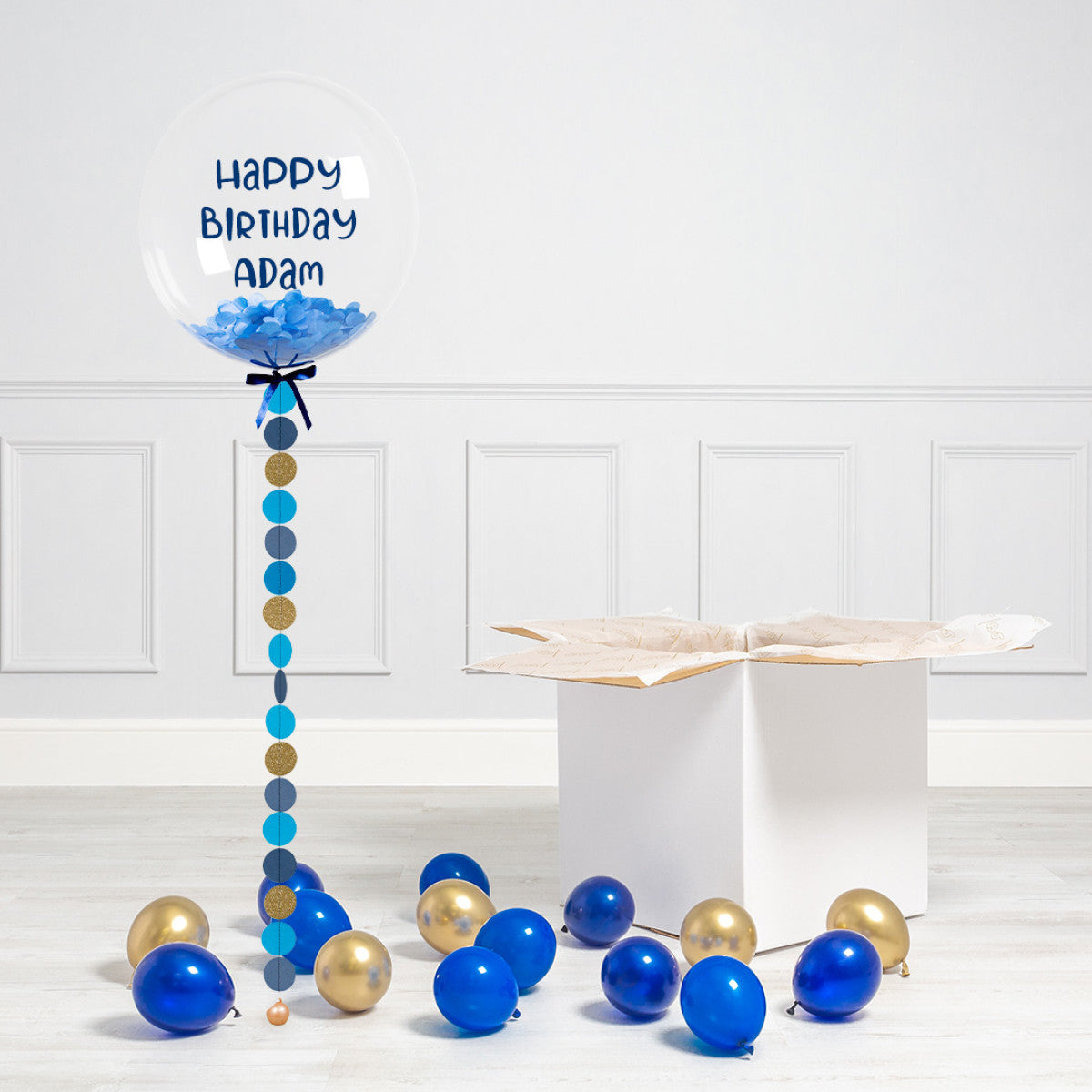 Personalised Helium Balloon Flower Tail Confetti Helium Bubble Balloon Elevate Your Celebration with Our Stunning Helium Bubble Balloon Bouquet