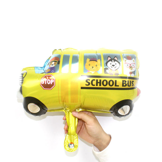 Mini School Bus Kids Birthday Balloon Bouquet Yellow