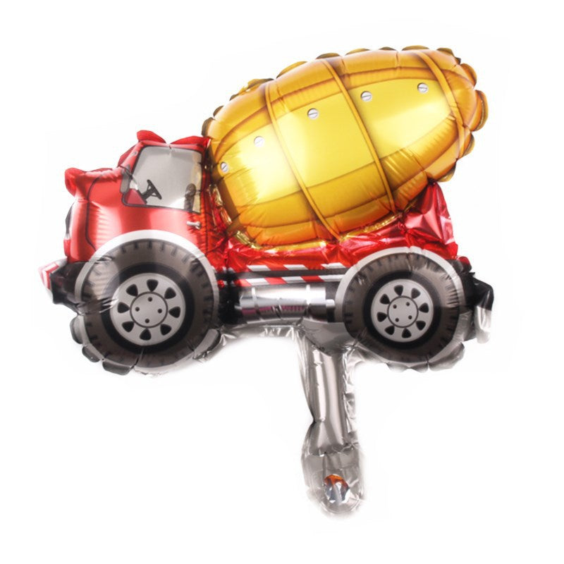 Mini Construction Truck Vehicle Kids Birthday Balloon Bouquet