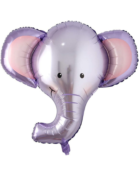 Elephant Face Kids Birthday Animal Balloon Jungle Balloon Helium Balloon Bouquet Purple