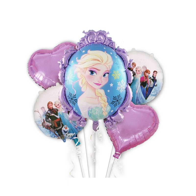 Elsa Anna Frozen Mirror Birthday Disney Party Helium Balloon Set Bouquet Pink Blue