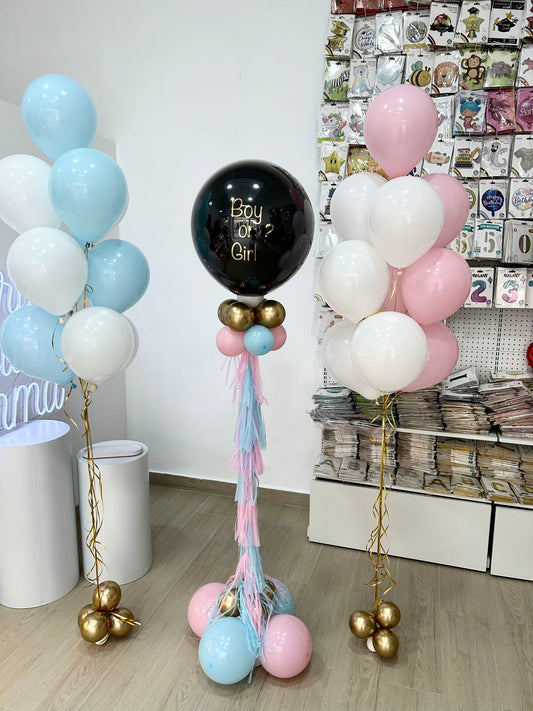 Boy or Girl Gender Reveal Surprising Gift Celebrate Gender Reveal Baby Shower Event Decor Filled With Helium Blue Pink