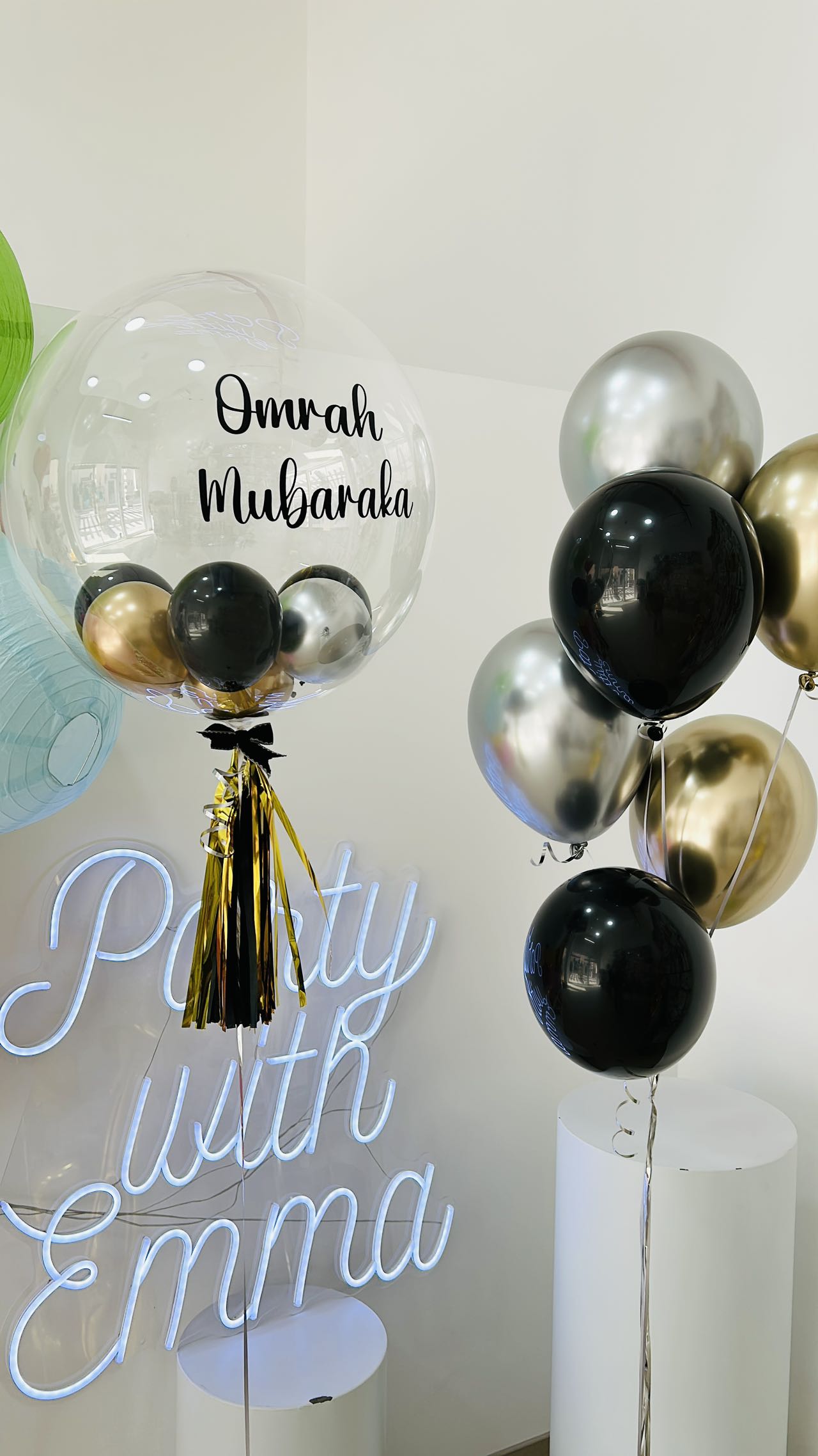 Personalised Helium Balloon Omrah Mubaraka Surprising Gift Celebrate Decor