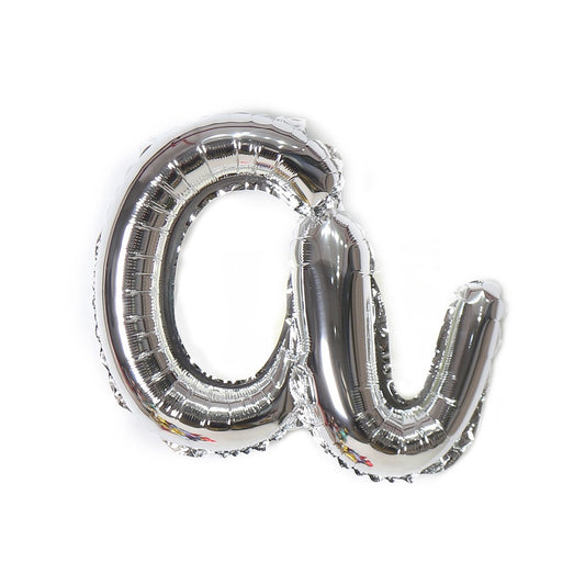 Small Letter 18 inch a to z Kids Birthday Balloon Bouquet Silver