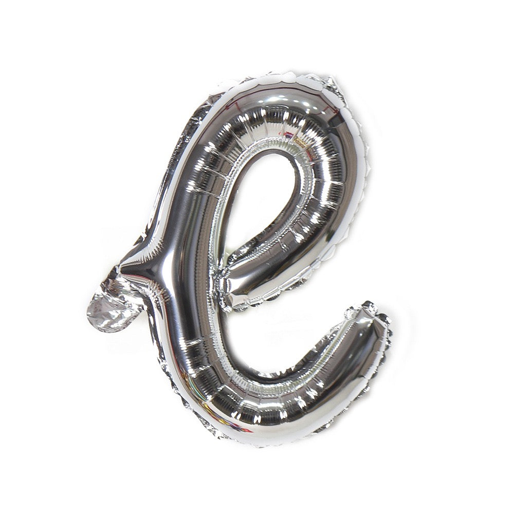 Small Letter 18 inch a to z Kids Birthday Balloon Bouquet Silver