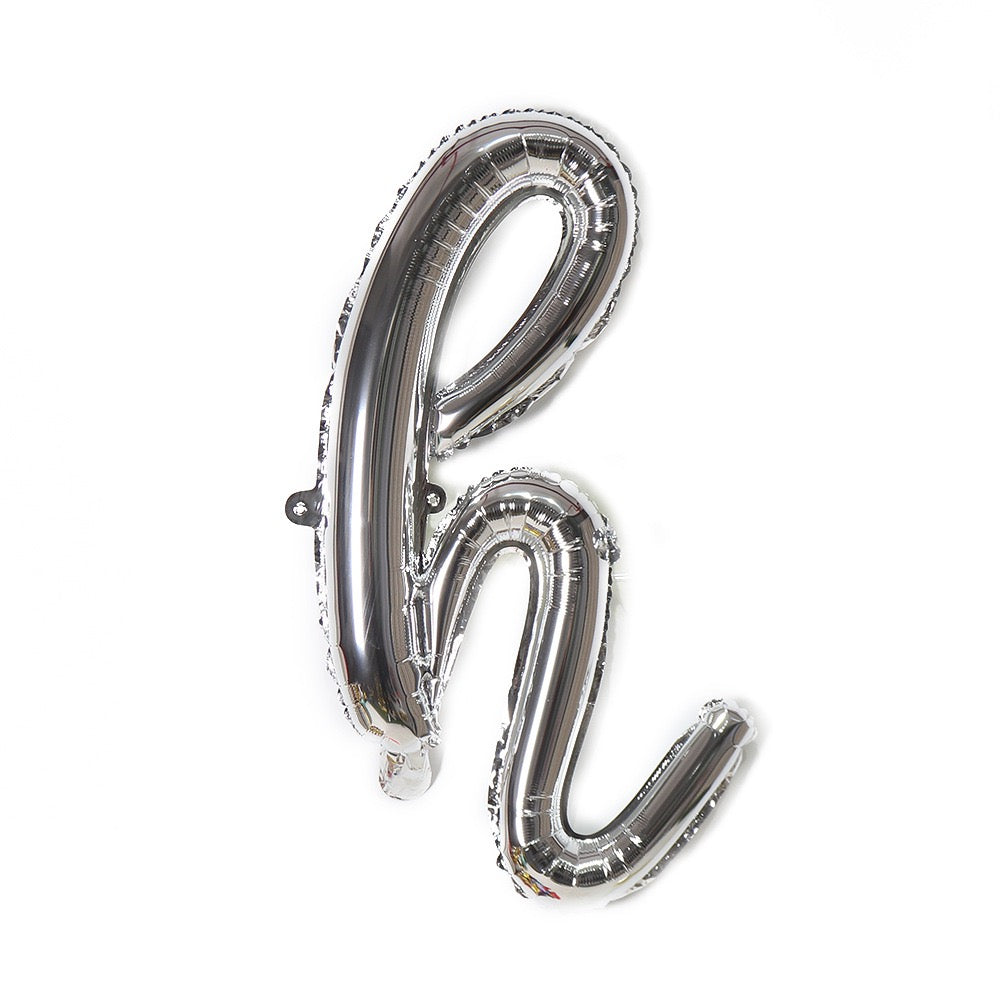 Small Letter 18 inch a to z Kids Birthday Balloon Bouquet Silver