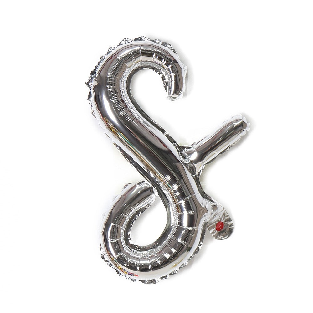 Small Letter 18 inch a to z Kids Birthday Balloon Bouquet Silver