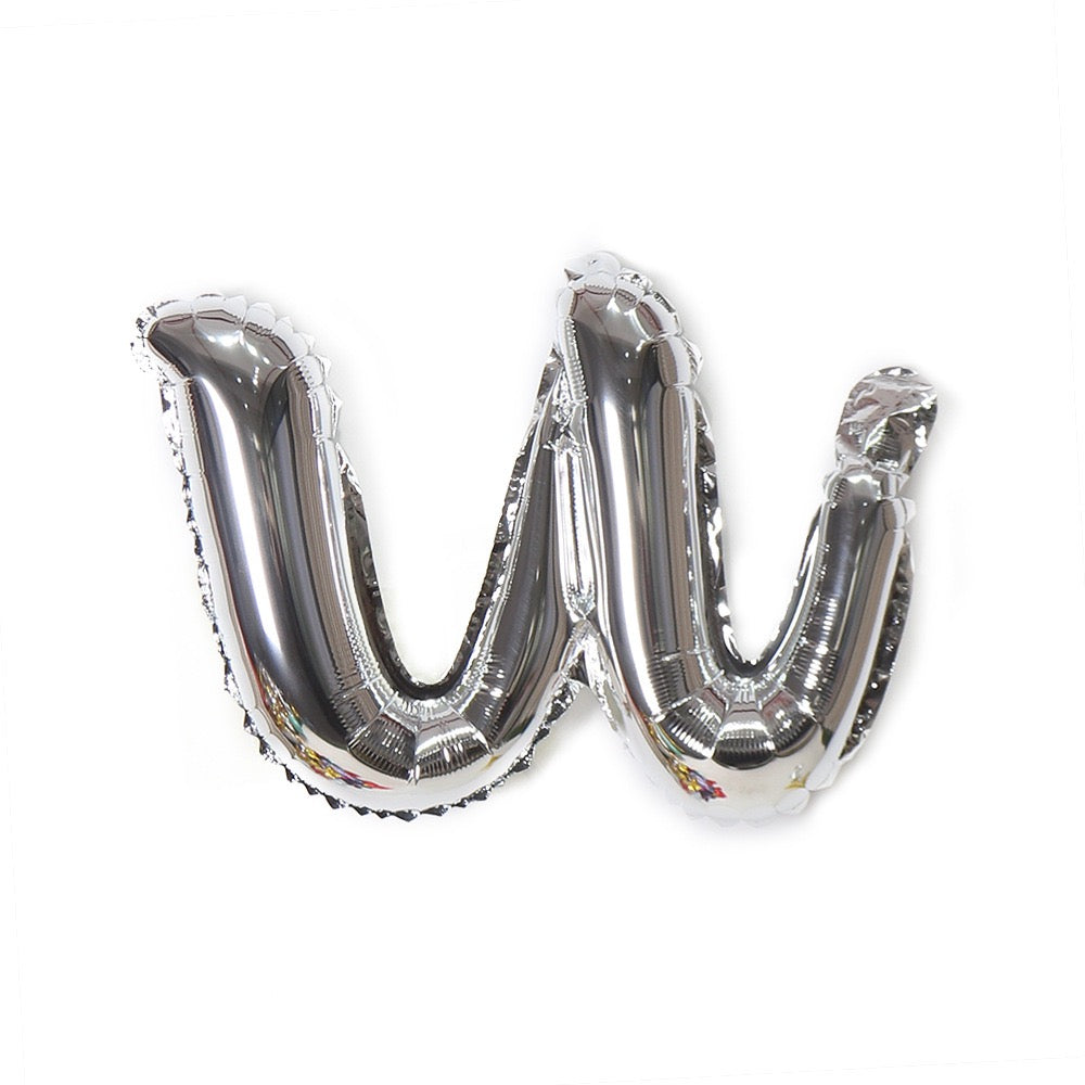 Small Letter 18 inch a to z Kids Birthday Balloon Bouquet Silver