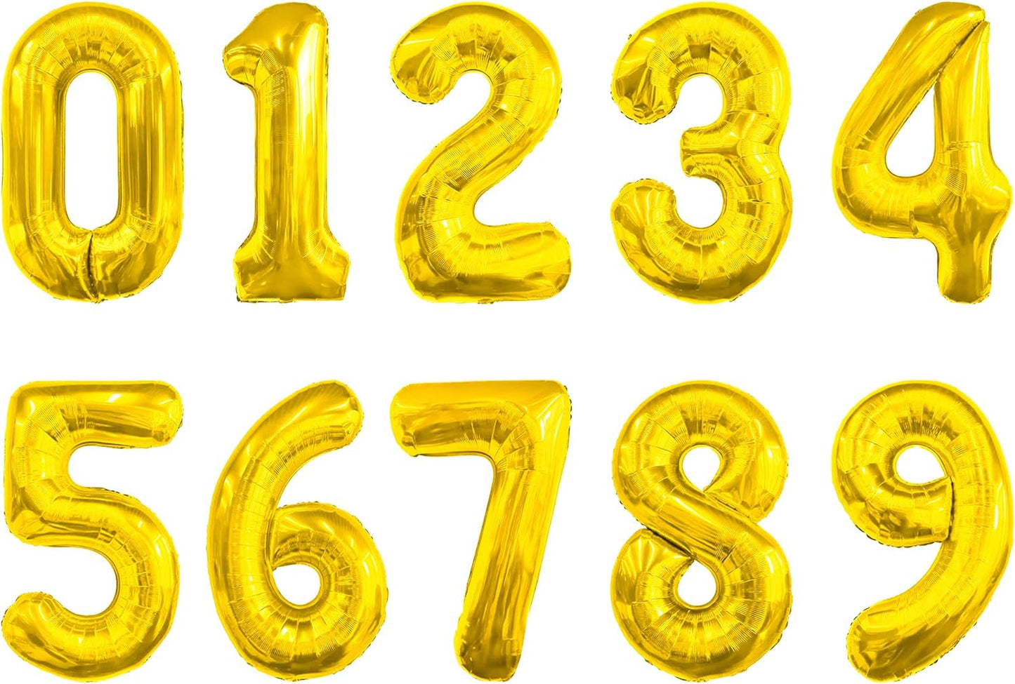 Mini 16-inch Number Balloon 0-9  Kids Birthday Balloon Bouquet Gold