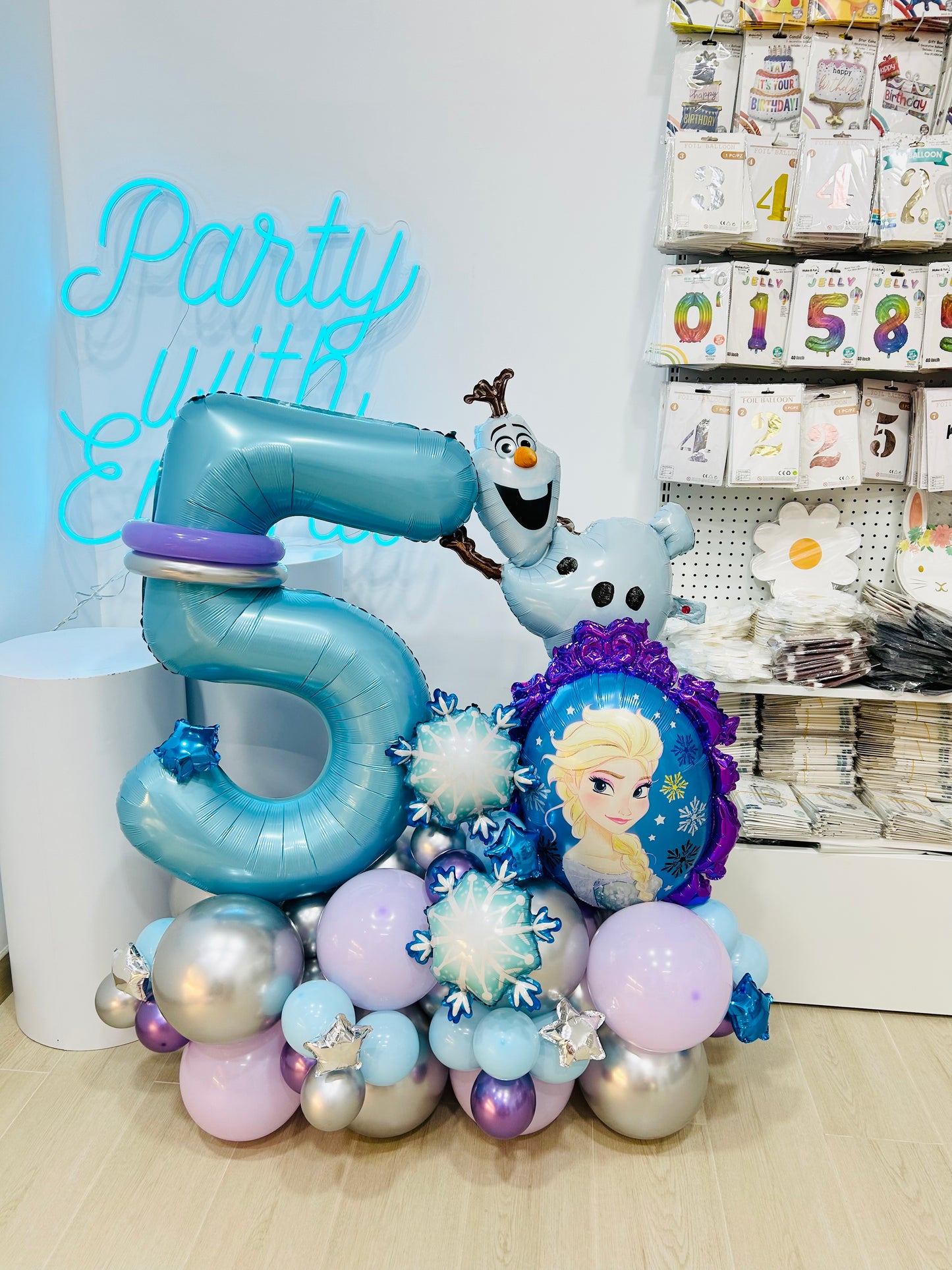 Platform Elsa Frozen Theme Kids Birthday Disney Balloon set Helium Balloon Bouquet