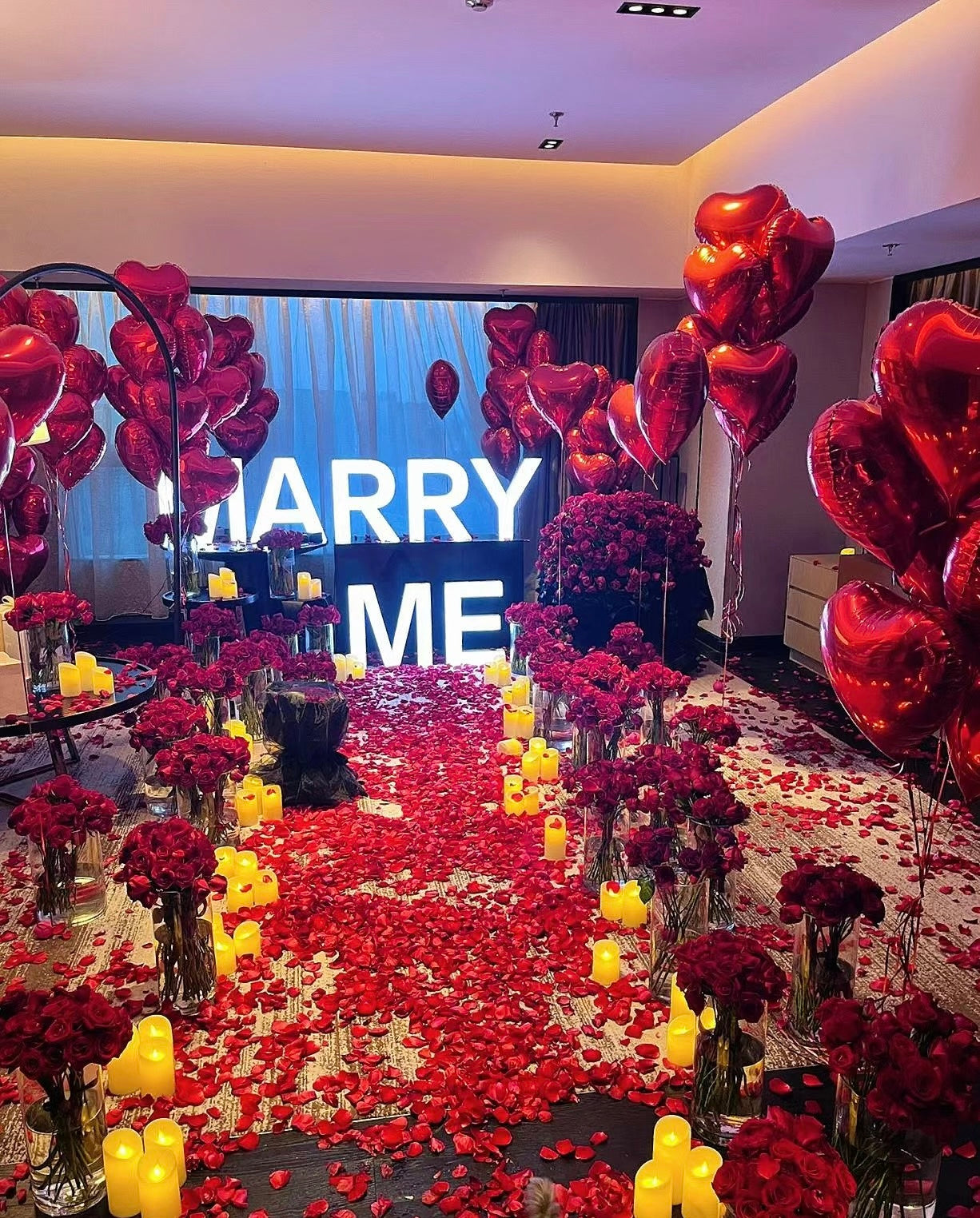 Valentine's Day Will You Marry Me Happy Proposal Surprise Gift Balloon Set Marry Me Helium Balloon Bouquet Red