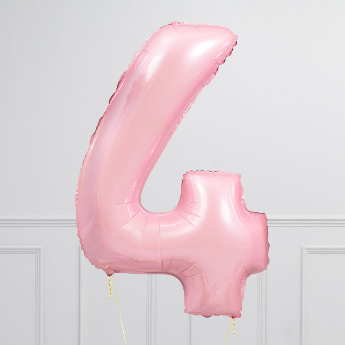 Helium Pink Two Number Set Balloons with 3 Foil Heart Balloons