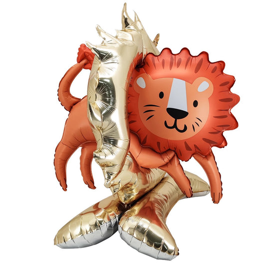 Lion with Fire Ring Circus Carnival Self Standing Foil Balloon - Perfect for any celebrations!